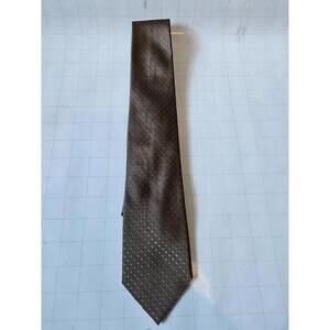 Kenneth Cole Reaction Men’s Tie – 100% Silk Brown Geometric Pattern Necktie